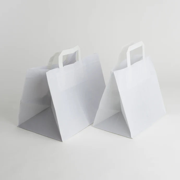 White Kraft Takeaway Bags