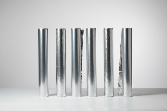 Aluminium Foil Rolls long size in studio background