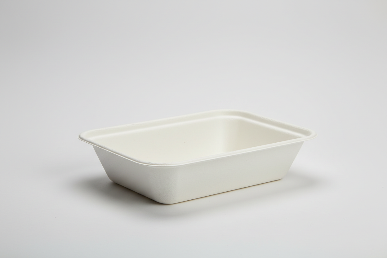 baggase white fish and chips with no compartments in studio mode