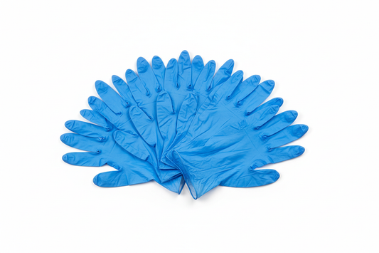 disposable blue vinyl gloves
