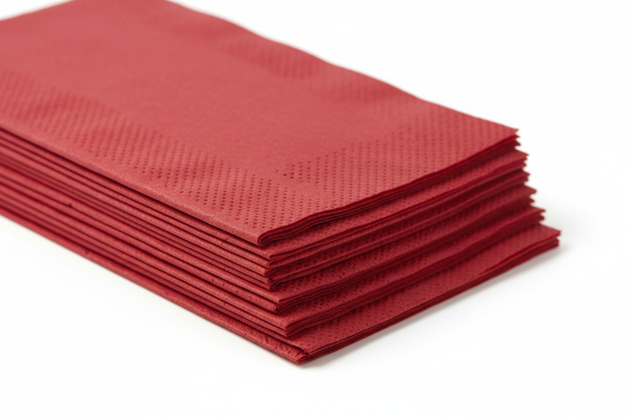 red paper napkins