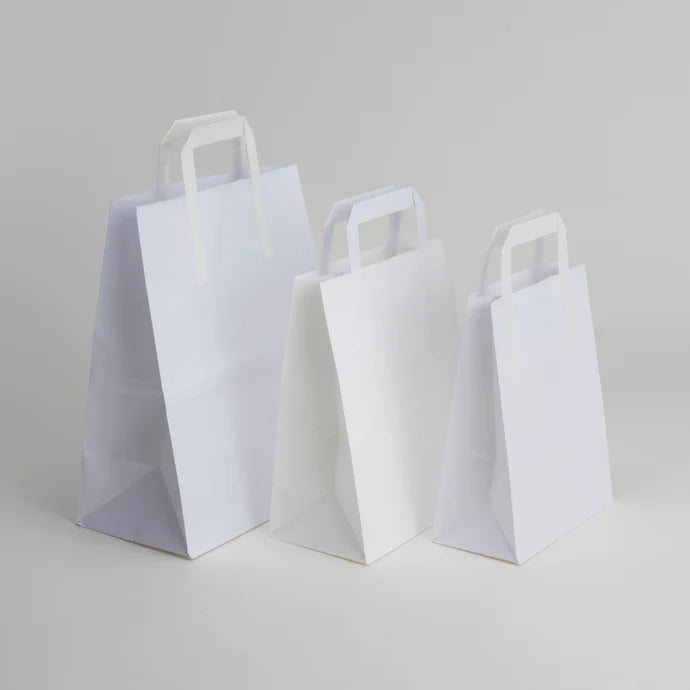 White Kraft Takeaway Bags