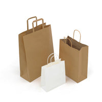 Kraft Takeaway Bags Internal handles