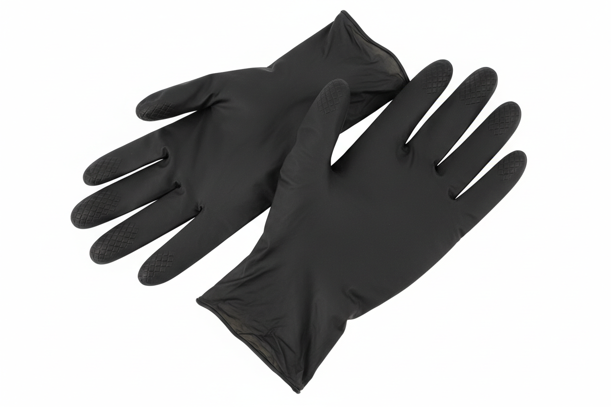 Disposable Black Nitrile Gloves