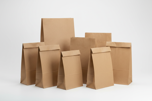 grab bags without handle takeaway plain in studio background