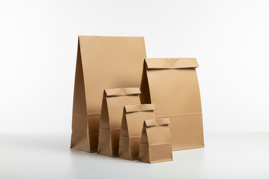 grab bags without handle takeaway plain in studio background