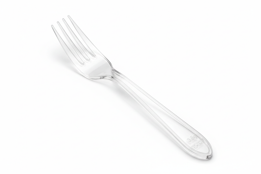 HEAVY DUTY CLEAR PLASTIC FORKS [3.8g] single one take away