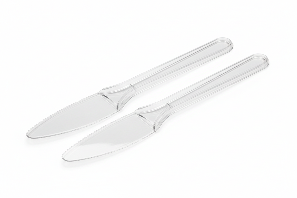HEAVY DUTY CLEAR PLASTIC KNIFE [3.8g] 2-3 knives take away