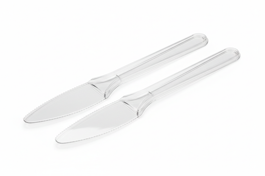 HEAVY DUTY CLEAR PLASTIC KNIFE [3.8g] 2-3 knives take away