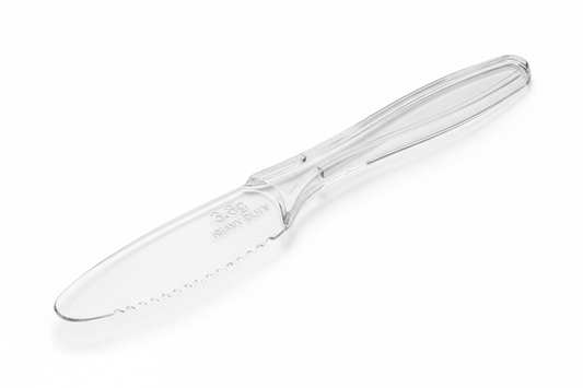 HEAVY DUTY CLEAR PLASTIC KNIFE [3.8g] take away
