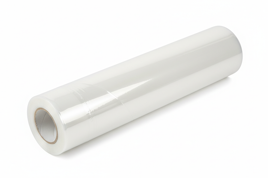 pvc cling film roll long size plain in studio background
