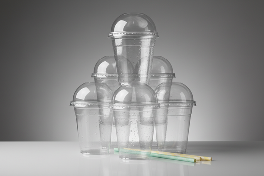 smoothie cups plain takeaway in studio background