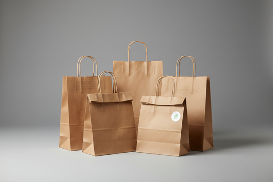 Kraft Takeaway Bags Internal handles